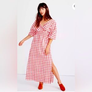 Mara Hoffman Nami Cover Up Dress in Poppy Plaid S